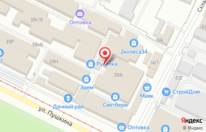 Магазин Электромир на улице Пушкина на карте