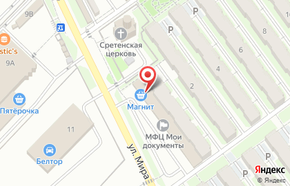 Служба доставки Lamori на улице Мира на карте