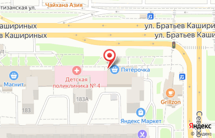 Секонд-хенд Кипарис на улице Братьев Кашириных на карте