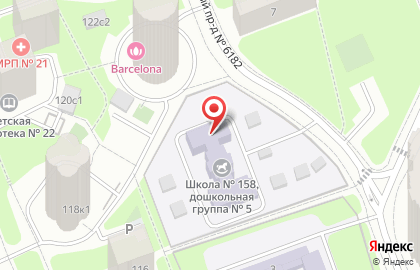 Школа №158 с дошкольным отделением на Ленинградском шоссе на карте