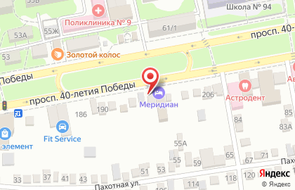 Отель Меридиан в Ростове-на-Дону на карте