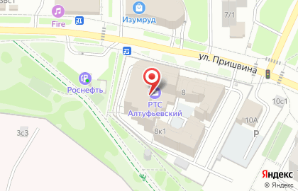 Такси МBUS на улице Пришвина на карте