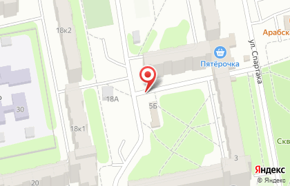 Продовольственный магазин Гранат на улице Спартака на карте