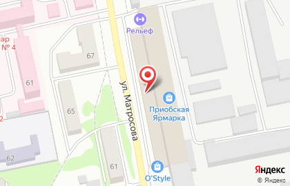 Мебельный салон Мега Мебель на улице Александра Матросова на карте
