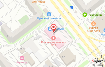Станция скорой медицинской помощи в Курчатовском районе на карте
