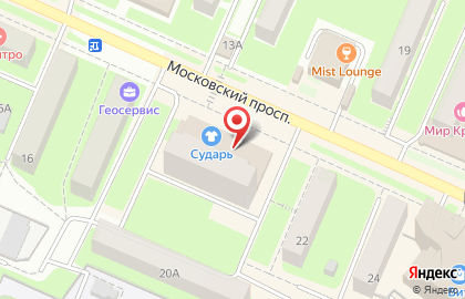Магазин Кантата на Московском проспекте в Пушкино на карте