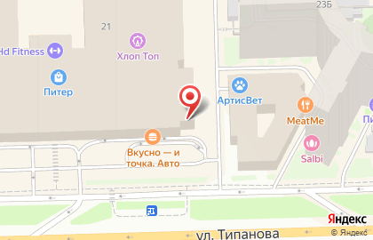 Кафе-пекарня Cinnabon в Московском районе на карте