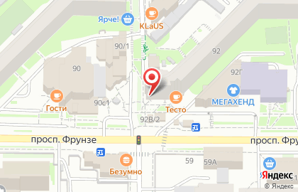 Отделение Промсвязьбанка на проспекте Фрунзе на карте