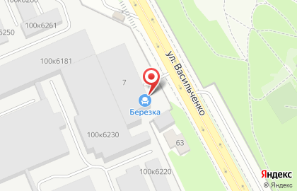 Мебельная фабрика Березка на улице Васильченко на карте