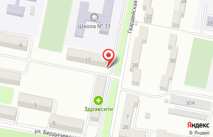 Юридическое бюро на Гвардейской улице на карте