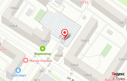 Автостоянка в Тюмени на карте
