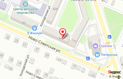 Продовольственный магазин Лаванда в Бежицком районе на карте