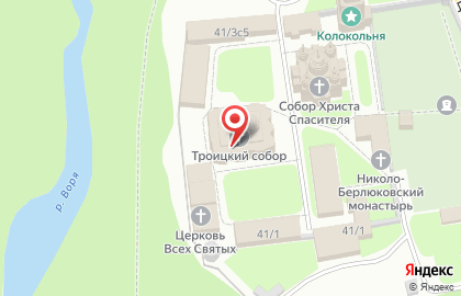 Мужской монастырь Николо-Берлюковская пустынь на карте