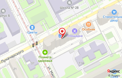 Фирменный салон напольных покрытий Quick Step на улице Луначарского на карте