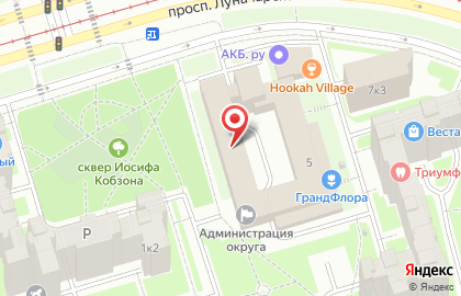 Отдел Вселения и Регистрационного Учёта Граждан # 6 на проспекте Луначарского на карте