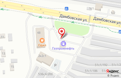 АЗС Газпромнефть-Тюмень на Дамбовской улице на карте