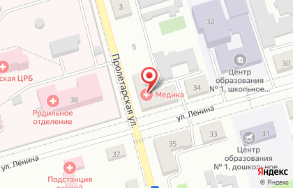 Медицинский центр Медика на улице Ленина на карте