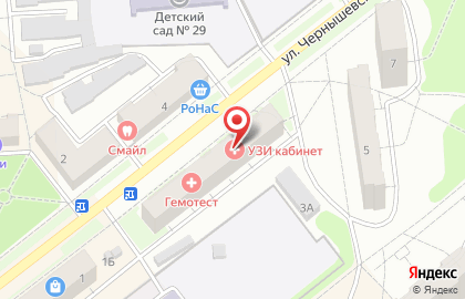 Диагностический кабинет на улице Чернышевского на карте