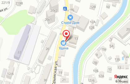 Супермаркет Удача в Центральном районе на карте