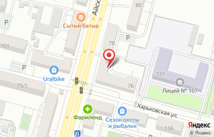 Сеть магазинов социальных продуктов, ИП Гареев Б.М. на Айской улице на карте