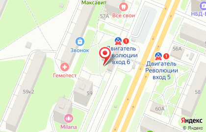 Киоск по продаже фруктов и овощей на Двигателе Революции на карте