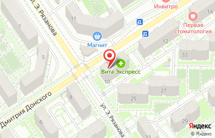 Магазин Доступная мебель на улице Дмитрия Донского на карте