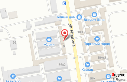 Продуктовый магазин на улице Итыгина на карте