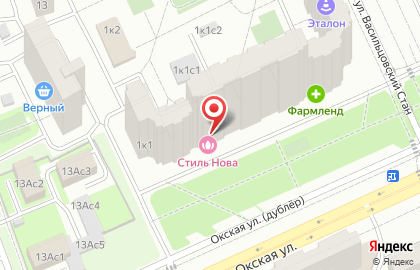 Автошкола Эталон на метро Кузьминки на карте