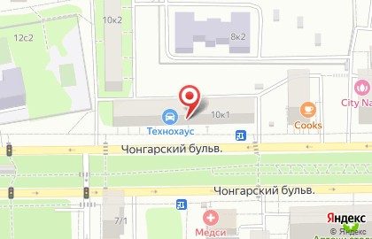 Супермаркет здорового питания ВкусВилл на Чонгарском бульваре, 10 к 1 на карте