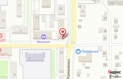Территориальный фонд обязательного медицинского страхования Челябинской области на улице Романенко на карте