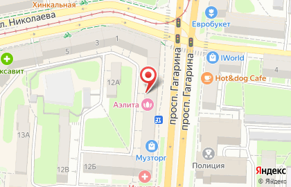Арлекин Шоу на проспекте Гагарина на карте