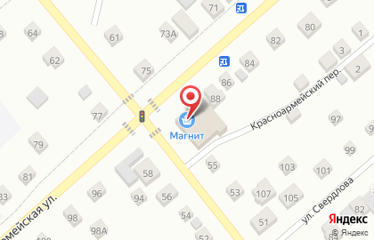 Супермаркет Магнит на Красноармейской улице на карте