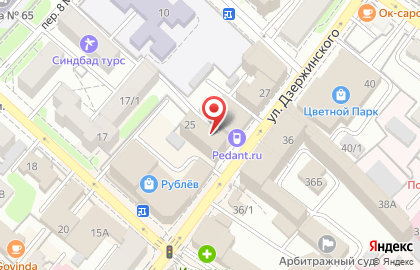 Компания Finiko на улице Дзержинского на карте