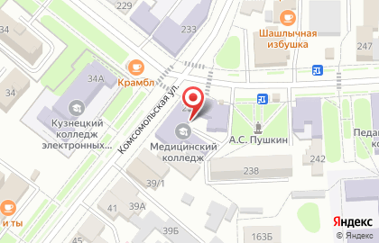 Кузнецкий медицинский колледж на карте