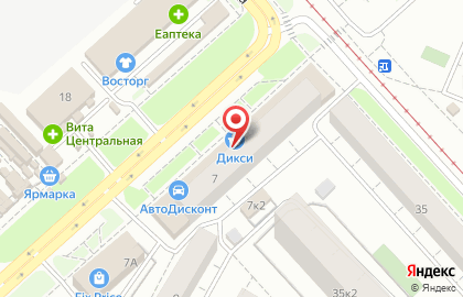 Супермаркет ДИКСИ на улице Урицкого, 7 на карте