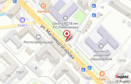 Киоск фастфудной продукции M Burger на улице Магомедтагирова на карте