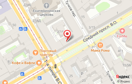 Просвещение в Василеостровском районе на карте