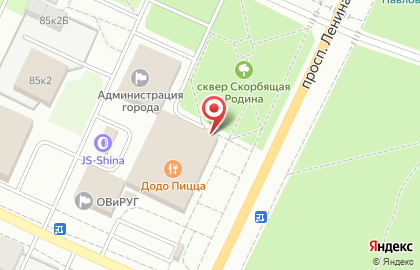 Магазин фастфудной продукции на проспекте Ленина на карте