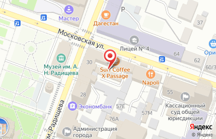 Городской центр размещения рекламы на Московской улице на карте