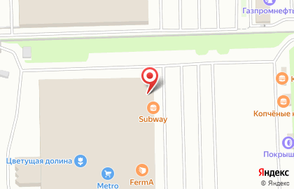 Ресторан быстрого питания Subway на Пулковском шоссе на карте