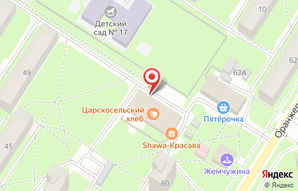 Магазин овощей и фруктов в Красносельском районе на карте
