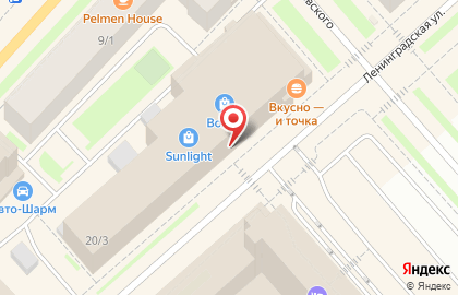 Супермаркет Евророс на Ленинградской улице на карте
