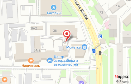 Шиномонтажная мастерская 5 колесо на бульваре Тухвата Янаби на карте