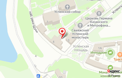 Свияжский Богородице-Успенский мужской монастырь на карте