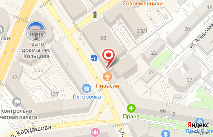 Банкомат Центрально-Черноземный банк Сбербанка России на улице Карла Маркса, 68 на карте