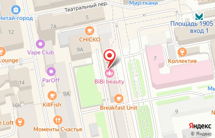 ОАО БИНБАНК на площади 1905 года на карте
