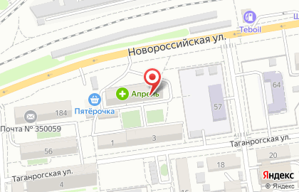 Продовольственный магазин Агрокомплекс на Новороссийской улице на карте