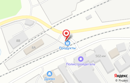 Продуктовый павильон в Железнодорожном районе на карте