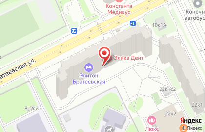 Бутик-отель Элитон на Братеевской улице на карте