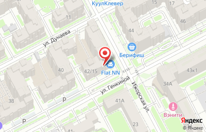 Магазин цветов на улице Генкиной на карте